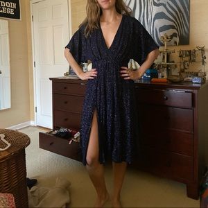 Sparkly ASOS midi dress with slits